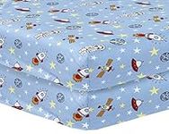 DTEX HOMES 2 x Cot Bed Sheets Super Soft Breathable Polycotton Fitted Sheet 140 x 70 cm (Space Blue)