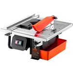 VEVOR Wet Tile Saw, 7-inch 65Mn Steel Blade, 3200 RPM Induction Motor, Wet Saw With Water Reservoir, 0-45 Degrees Miter Angle for Cutting Tiles and Stones, for DIY Enthusiasts
