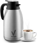 Coffee Carafe (68 Oz) - Keep water hot up to 12 Hours, stainless steel thermos carafes, double walled Large Insulated Vacuum flask, Beverage Dispenser By Vondior