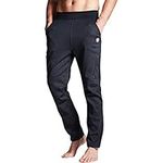 Souke Sports Men's Winter Cycling Pants Windproof Thermal Breathable Sweatpants Running Biking Black