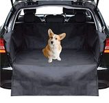 Car Boot Liner for Dogs UKB4C Water Resistant Car Boot Protector Mat with Bumper Protector Ideal for Dogs & Pets Universal Fit for Cars, Estates & SUVs