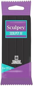 SCULPEY Polyform 439311 III - 227g/8oz - Black Polymer Clay Accessory