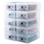 10 Smart Storage Containers Foldable Clear Shoe Box Set