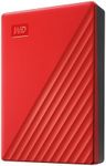 WD 6TB My Passport Portable External Hard Drive, Red, includes backup software with defense against ransomware, and password protection - WDBR9S0060BRD-WESN