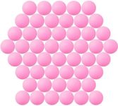 Jedulin 40MM Ping Pong Balls, 50 Pack Assorted Colored Tennis Balls Multi Color Plastic Balls Fun Beer Ping Pong Balls Bulk for Beer Pong Balls, Arts and Craft, Party Decoration, Cat Balls (Pink)