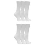 Dr. Scholl's Women's Diabetes and Circulatory Crew Socks Value Pack 6 Pair - White - Women's Shoe Size: 8-12