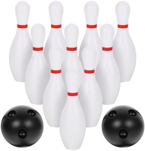 NUOBESTY Kids Bowling Balls Set Includes 10 Pins and 2 Balls, Mini Plastic Bowling Game Toy Indoor or Outdoor Games Birthday Gift for Kids Toddlers Boys and Girls