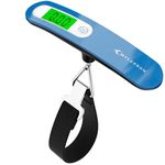 MYCARBON Luggage Scale Portable Digital Weight Scale for Travel Suitcase with Tare Function 110 Lb/ 50Kg Capacity (Blue)