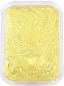 Shop LC 24K Solid Gold Emboss Sheet – Pure 24K Gold Bar Golden Dragon Style Sheet (10mg, 31x45.5mm) Jewelry Birthday Christmas Gifts