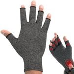 CUQOO Arthritis Gloves Women & Men | Open Finger Arthritis Compression Gloves for Rheumatoid & Osteoarthritis | Arthritis Gloves Men - Fingerless Gloves for Women - Arthritis Pain Relief Hand Glove