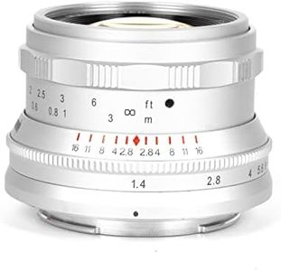 PERGEAR 35mm F1.4 Full-Frame Manual Focus Lens, Compatible with Sony E-Mount Cameras A7 A7II A7III A7R A7RII A7RIII A7RIV A7S A7SII A7SIII A9 A7C A6400 A6000 A6600 A6100 A6500 A6300 (Silver)