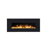 Ezee Built-In Electric Fire - 50" | Wall Mounted or Recessed Black or White LED Flame Effect Fireplace Heater | 2 Decorative Fuel Bed Options, 3 Flame Colour Options & Remote Control | Zara Glow Range