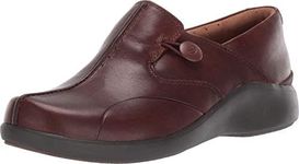 Clarks Women's Un.Loop 2 Walk Loafer, Dark Tan Leather, 080 M US