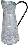 Deco 79 Metal Galvanized Watering Jug, 10 by 16-Inch,Gray