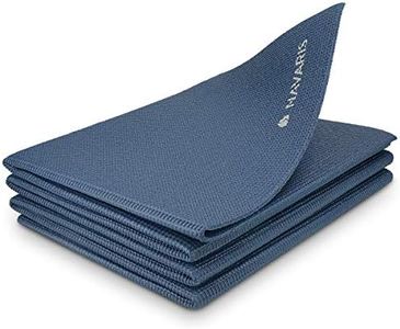 Navaris Foldable Yoga Mat for Travel - 1/8 inch (4mm) Thick Exercise Mat for Yoga, Pilates, Workout, Gym, Fitness - Non-Slip Folding Thin Portable Mat