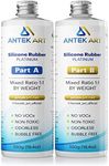 ANTEK ART Silicone Mould Making Kit - Translucent Liquid Silicone Rubber - Mixing Ratio 1:1 - Self-Degassing, Fast Curing - for Resin Moulds, Casting, Jewelry, DIY Crafts (1100g / 38,8oz)