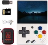 MIYOO Mini V4 Handheld Game Console with Hard Case, 2.8 Inch IPS Screen Retro Linux System Rechargeable 2000mah Battery Portable Retro Game Console with 64GB Card & 6000+ Games