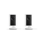 Ring Indoor Cam Plus (Newest Model) — Retinal 2K for crisp, true-to-life video quality, 4x Enhanced Zoom, Low-Light Sight | 2-pack, White