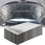 15Pcs 276mil 15.7"x9.8" Aluminum Foil Heat Shield Mat 16.15 sqft Sound Deadener Mat Noise & Heat Insulation Moistureproof Waterproof for Car Hood Ceiling Door, Sound Deadener for Cars