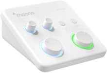 MAONO USB Audio Interface for PC: Interface with XLR Input 24-bit/192kHz Routing Software LOOPBACK ASIO Driver for Recording Music, Home-Studio, Guitar, Podcast, Streaming, DAW(PS22 Lite White)