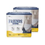 Friends Premium Adult Diapers Pant Style - 20 Count -XXL- with odour lock and Anti-Bacterial Absorbent Core- Waist Size 34-65 Inch ;86-165cm