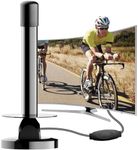 TV Antenna Indoor - Strong Magnetic Base Amplified HDTV Antenna for Easy Installation, TV Antenna for Smart TV Support 4K 1080p, Powerful Signal Booster - 9.8FT Coax Cable