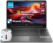 HP 15.6 Laptop Computer, Lifetime Microsoft Office Included,Thin Lightweight College Students Laptop 15 Inch FHD,Intel 6-Core i3 Notebook PC 32GB RAM 1TB SSD,Windows 11 Number Pad 10-Key Webcam HDMI