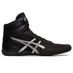 ASICS Men's MATCONTROL 3 Wrestling Shoes, Black/Pure Silver, 10