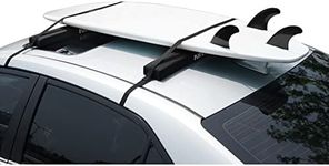 WONITAGO Soft Roof Rack Pads with Single Wrap-Rax Straps for Surfboard, SUP Paddleboard, Snowboard, 28 inch (Pair) Black