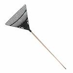 Easy Shopping® Garden Lawn Leaf Rake 20 Tooth Tines 150cm Strong Long Handle Lightweight Comfortable Grip Black Blade