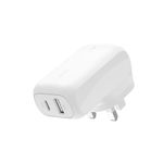 Belkin BoostCharge 42W Dual Port Wall Charger, USB-C + USB-A Charger Fast Charging for iPhone 16, 16 Plus, 16 Pro, 16 Pro Max, iPhone 15, Galaxy S24, Plus, Ultra, iPad, Pixel, AirPods & More - White