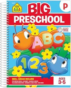 School Zone - Big Preschool Workbook - 320 Spiral Pages, Ages 3 to 5, Colors, Shapes, Numbers, Early Math, Alphabet, Pre-Writing, Phonics, Following Directions, and More (Big Spiral Bound Workbooks)