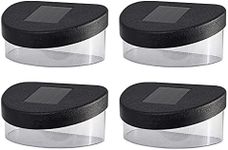 ADEPTNA Premium Pack of 4 Decorative Super Bright Solar Fence Lights LED Universal Garden Fence Light – Ideal Garden Decoration Light – Auto Sensor Turns The Lights on at Night and Off During Day