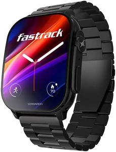 Fastrack Astor FS2 Pro 1.96" Super AMOLED Smart Watch, Metal Body with 1000 Nits Brightness, SpO2, BP & Sleep Monitor, BT Calling, 100+ Sports Modes – Smartwatch for Men & Women (Black)