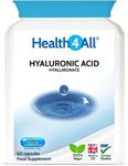Health4All Hyaluronic Acid 140mg 60 Capsules (V) Highest Molecular Weight 1.0-.1.5 Million Daltons for Skin, Radiant Hair and Joints.