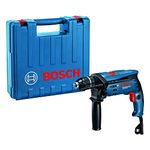 Bosch Professional Corded Impact Drill GSB 1600 RE (240V, 701W, incl. Keyless Chuck 13 mm, Depth Stop 210 mm, in Carrying case)