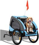 zoomundo Dog Bike Trailer Pet Bicycle Carrier Cargo Animal Dogs Travel Buddy in Turquoise