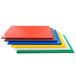 Jiwins Commercial Cutting Boards Plastic, 18" x 12" x 1/2" Color-Coded Chopping Boards for Kitchens - (Set of 6)