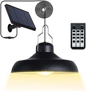 Solar Shed Lights Outdoor - Pendant Light Indoor 3000K|4500K|6500K| with Remote Control Solar Lights Outdoor IP65 Waterproof Solar Indoor Lights for Gazebo,Garden,Camping Accessories,Porch