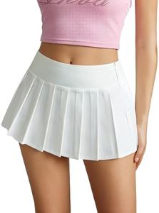 Avidlove Pleated Mini Skirt Sexy Skirts for Women Short Lingerie Skirt Pure White XXL