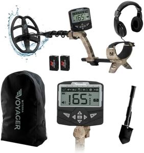 Minelab X-Terra Voyager 'Tactical' Edition Metal Detector, All-Terrain Pinpointing for Adults with Waterproof Coil, 4 Detect Modes, Clear Target ID, Backlit Display with Headphones, Backpack, Shovel