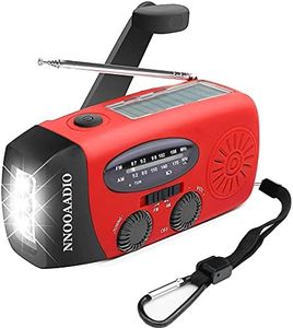 Wind Up Radio, Emergency Solar Radio Hand Crank AM/FM Weather Radio with Portable Power Bank, Rechargeable USB Phone Charger, Bright LED Flashlight for Household and Outdoor Survival