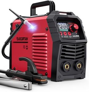 ARCCAPTAIN 200A Stick/Lift TIG Welder with Torch, [Large LED Display] 110V/220V Welding Machine with Synergic Control, IGBT Inverter, Portable MMA Welder Machine with Hot Start, Arc force