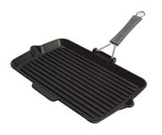 STAUB 40509-343-0 Cast Iron Rectangular Grill Pan, Black, 34 x 21 cm