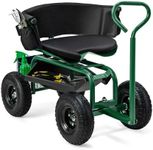 Goplus Garden Seat with Wheels, Rol