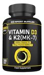 Vitamin D3 K2-500 Micro Tablets - 16 Month Supply - Vitamin d3 4000 iu and k2 100μg (MK7) - Vegetarian and UK Manufacture - Supports Immune Sytem & Bone Health