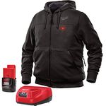 Milwaukee Heated Hoodie KIT M12 12V Lithium-Ion, Black, Medium