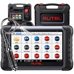 Autel Bidirectional Obd2 Scanner MaxiCOM MK808Z, 2025 All System Diagnostic Scan Tool, Universal OBDII Vehicle Code Reader, Same As MK808BT Pro MX808S MK808S,28+ Service, with MV108S Endoscope