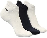 HEELIUM Bamboo Anklet Socks for Men, Ankle Length, Anti-Odour & Breathable, Padded Base & Anti-bacterial, Softer than Cotton, Made in India, Multicolor