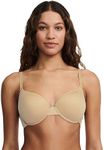 Chantelle Women's Basic Invisible Smooth Custom Fit Bra, Opaque, Beige, 38C